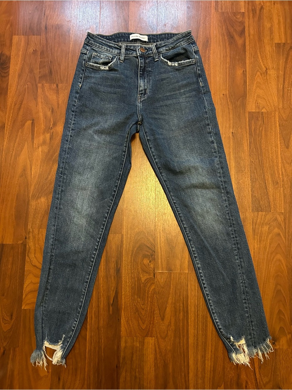 Flying Monkey blue jeans distressed bottom size 27